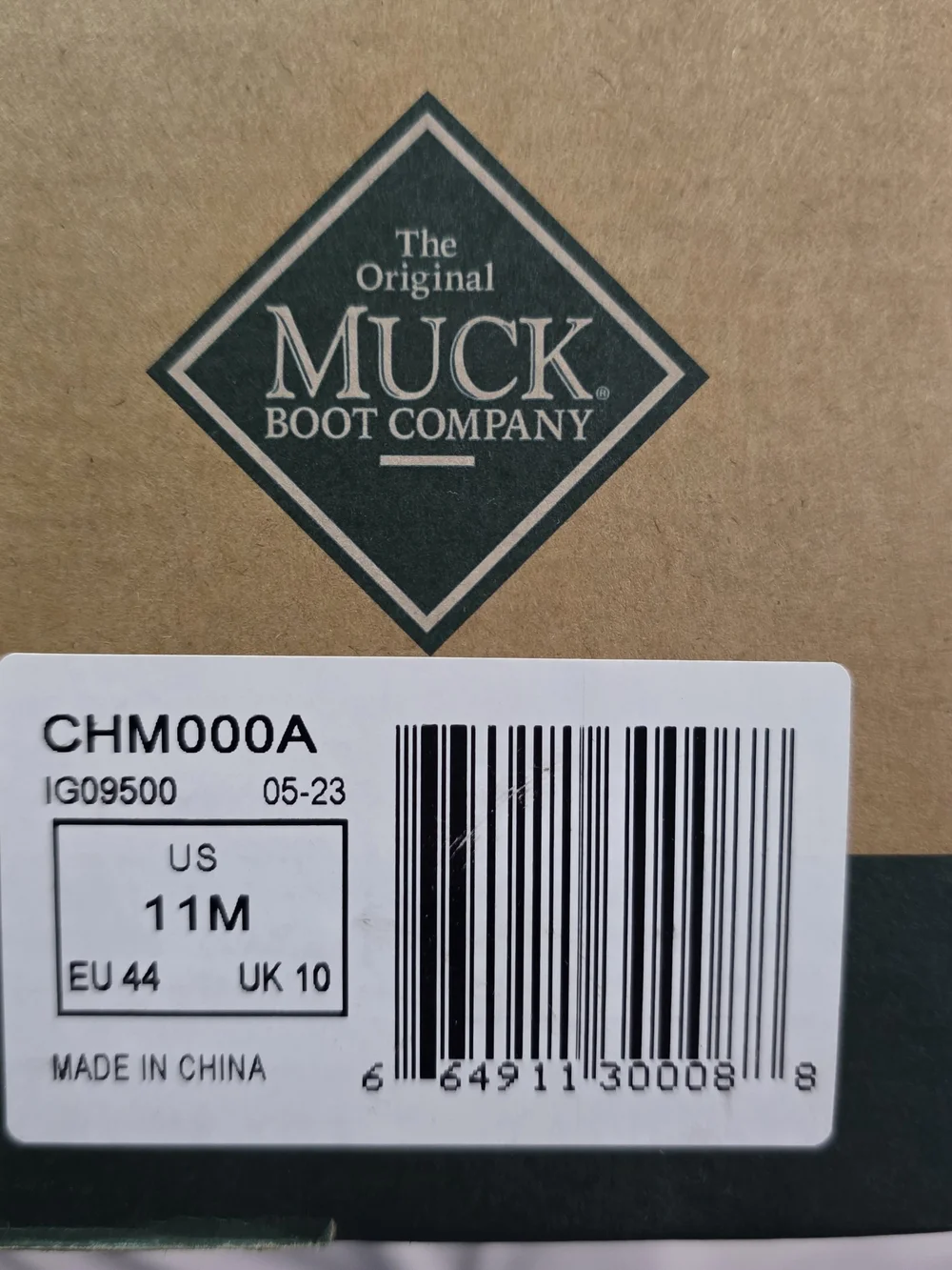 Muck Boot Co. Chore Men's Black Waterproof Rain & Snow Boots Size 11m